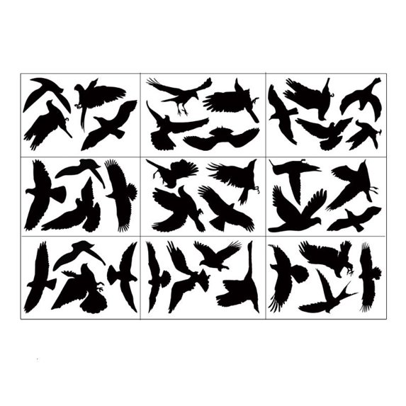 9pcs Bird Window Stickers Anti Strike Window Decals Decal Sticker for ...