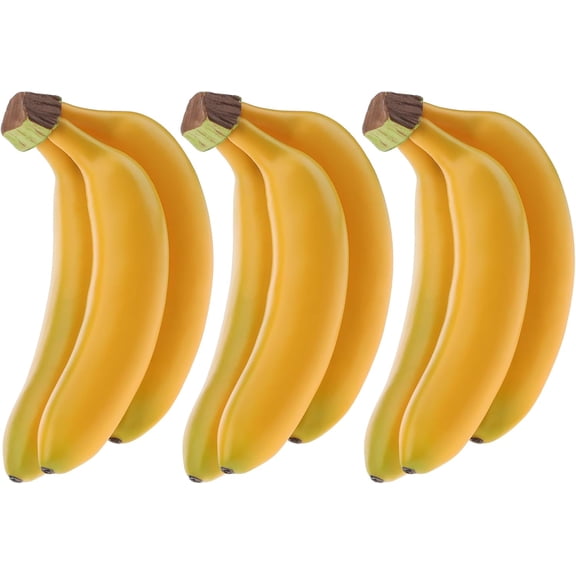 9pcs Artificial Banana Bunch Fake Fruit Home Party Table Decoration Lifelike Food Toy Photography Props