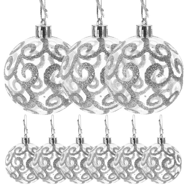 9pcs Christmas Ball Ornaments Shatterproof Reusable Plastic Christmas Ornaments