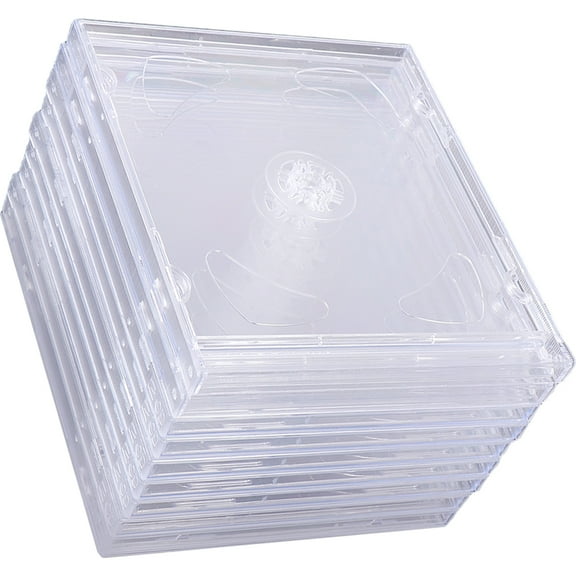 9pcs DVD Holders Clear Acrylic CD Jewel Cases Double DVD Cases CD Storage Holder Transparent