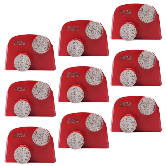 9pcs Diamond Grinding Segments Medium Bond 20/25 Grit Durable for Concrete