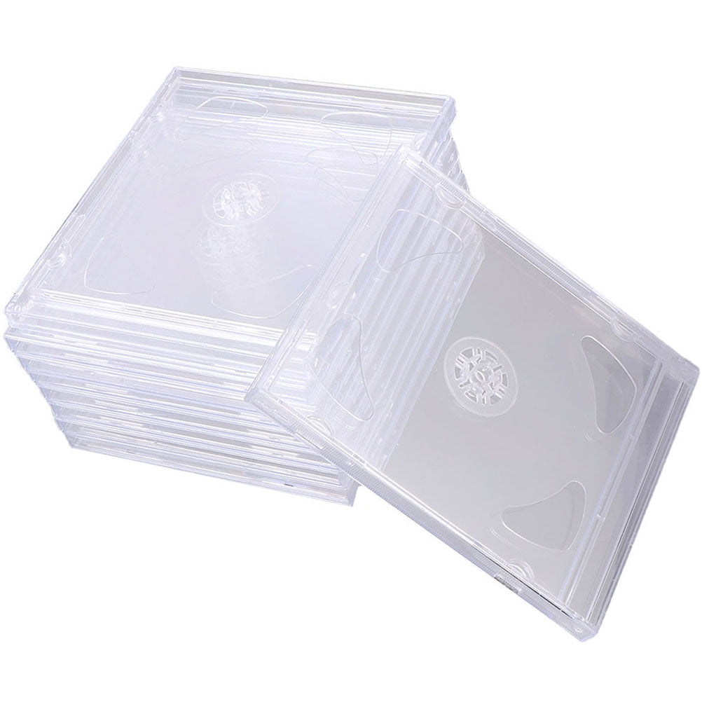 9pcs Double CD Jewel Cases DVD Cases Acrylic DVD Holders CD Storage