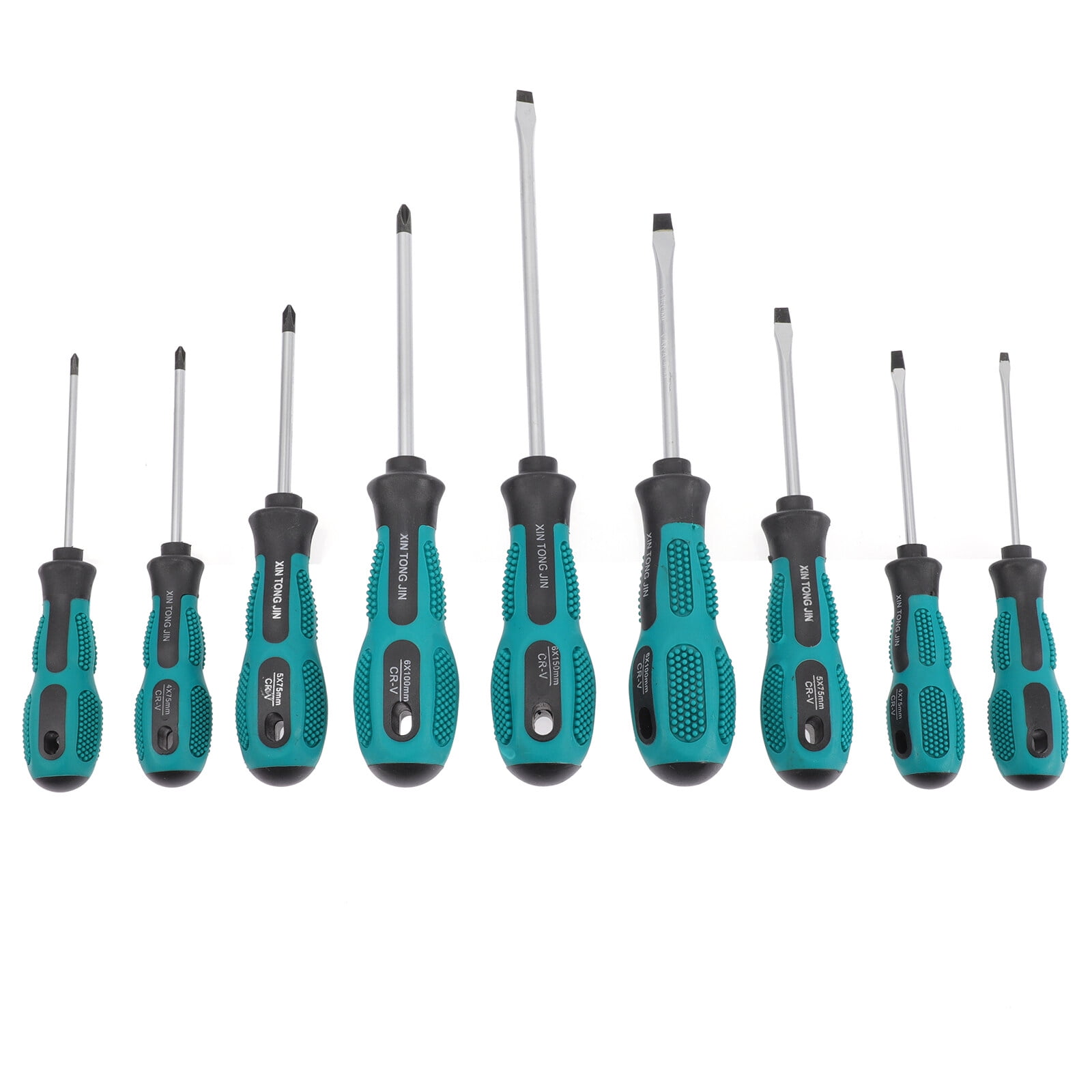 9pcs Flat Head Screwdriver Home Hand Cross Screwdriver