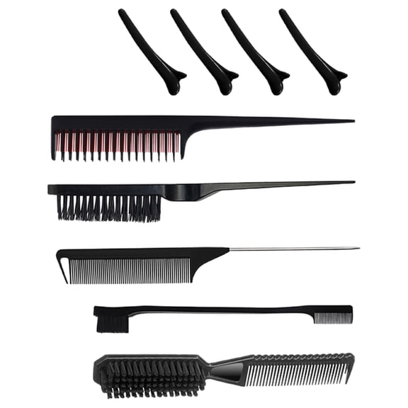 9pcs Hair Brush Comb Set for Styling and Detangling Women Smooth Grooming Tool