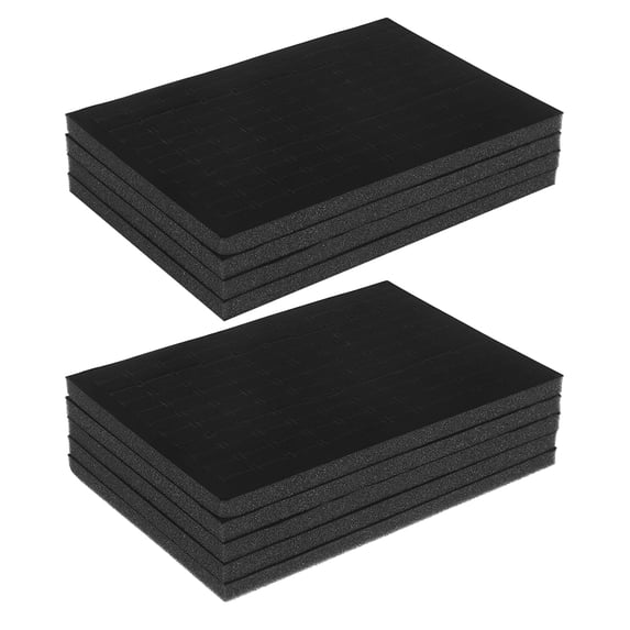 9pcs Jewelry Drawer Inserts: PE foam Organizer Trays - Black Necklace Box Cushion - Soft Padding for Bracelets Watches & Earrings Display
