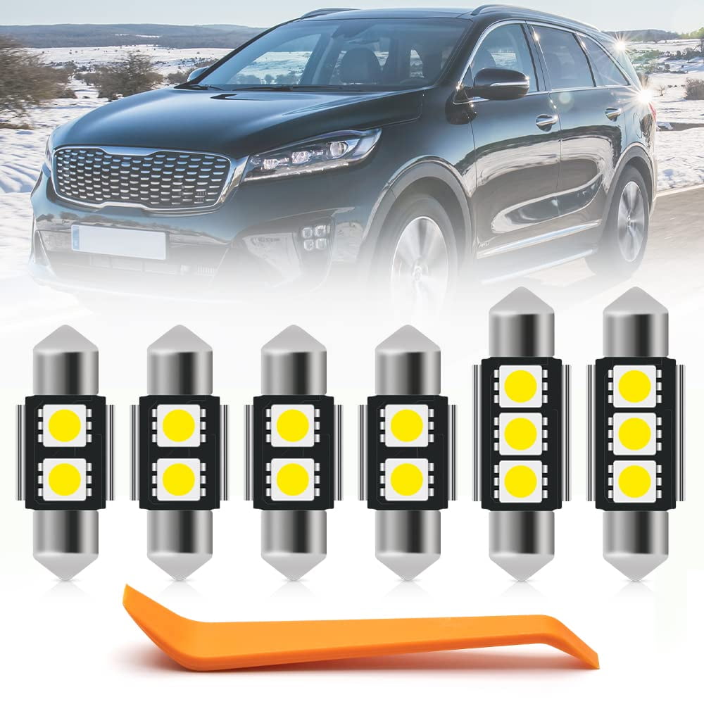 9pcs LED Interior Lights Bulb for Kia Sorento 2016 2017 2018 2019 2020 Super Bright 6000K White