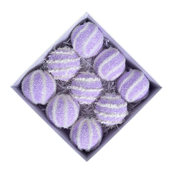 9pcs Macaron Christmas Ball Ornaments – Soft Color Plastic Tree Decorations with Gift Box – Hanging Holiday Baubles for Tree, Wreath, Party & Home Décor