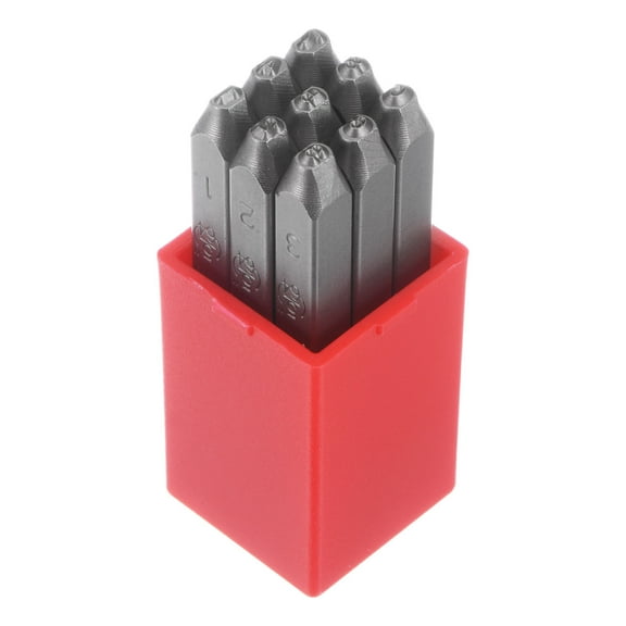 9pcs Metal Number Stamp 2mm Steel for Metal Plastic Wood Leather