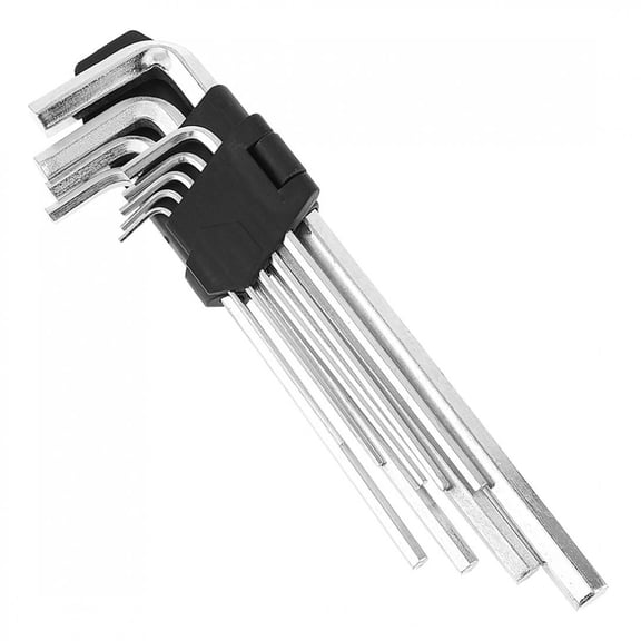 9pcs Multifunction Steel Hexagon Wrench 1.5-10mm Set Hand Tools with Flat Head and L-type for Industrial