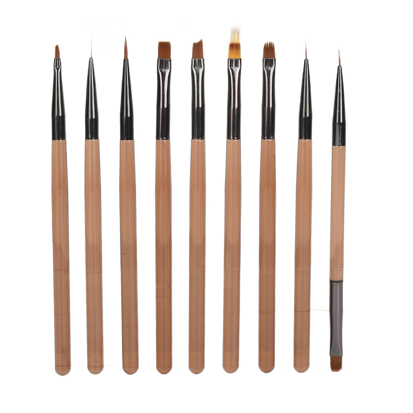 9pcs Nail Art Brushes Set UV Gel Brush Gel Tips