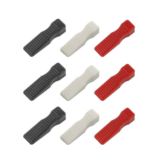 9pcs Door Stop Wedge with High Friction Rubber for Home Assorted Color Space-Saving Design 9pcs