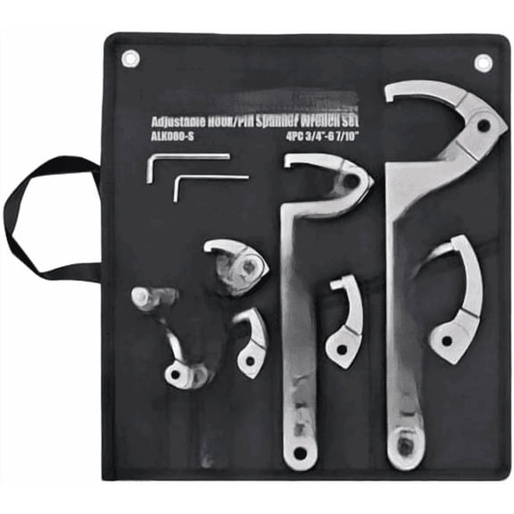 9pcs Pin Spanner Wrench Set, Adjustable Spanner Wrench with Changeable Heads for Coilover Suspension System and Bearings, 3/4" to 6-7/10"$$Tools & Hardware Other