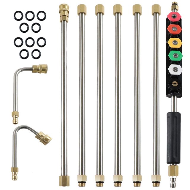 9pcs Pressure Washer Wand Extension,10ft Replacement Lance with 6 Spray