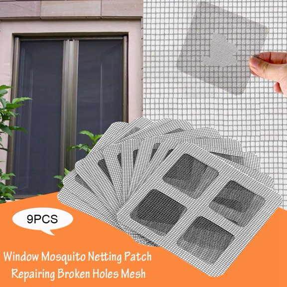 9pcs Set Door Window Screen Summer Anti mosquito Netting Patch Repairing Broken Holes Mesh