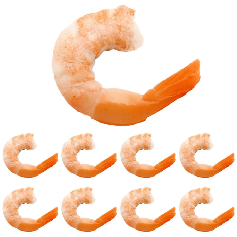 9pcs Simulation Shrimp Toy Creative Shrimp Shaped Decor Children Cognitive  Toy 