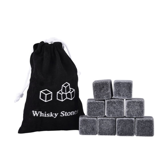 9pcs Stones Wine Beverage Ice Cubes Cooling Rocks Birthday for Lover Men Chilling Stones Set of 9 Sipping Rocks Ice Cubes for Wine Keep Your Drink Cold Longer