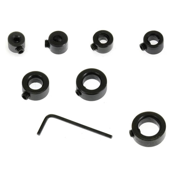 FONDOTIN 9-Piece Drill Stop Set for Accurate Woodworking Drilling, Metal Tool Accessories Kit