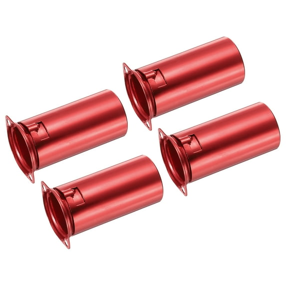 9pin Ceramic Vacuum Tube Socket Valve 53mm Aluminum Shield for 12AX7 12AU7 Tube,Red Pack of 4