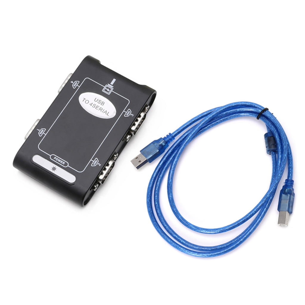 9pin USB 2.0 to 4 ports RS232 Serial DB9 COM Controller Connectors ...