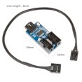 thumbnail image 2 of Computer Motherboard 9Pin USB Header To Dual 9pin Female Extension Cable 1 To 2 2 of 9