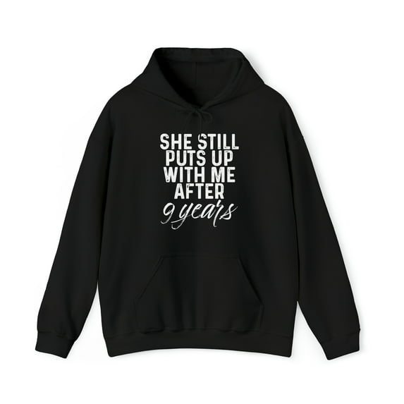 9th Anniversary Husband Hoodie, Gifts, Hooded Sweatshirt