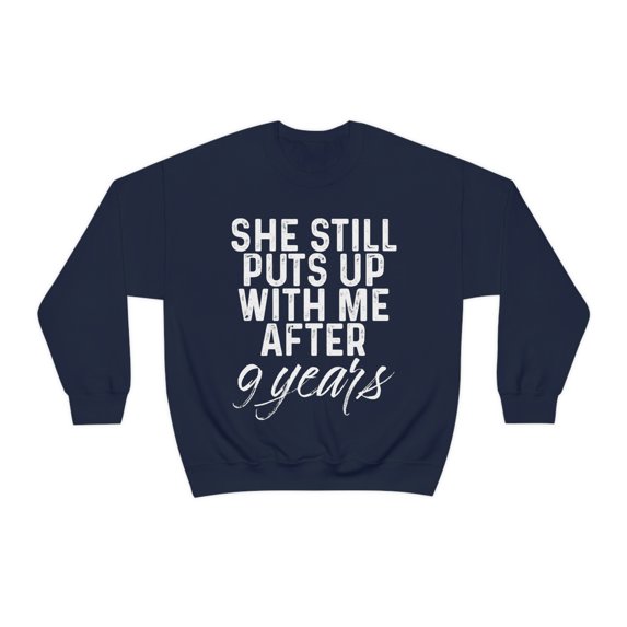 9th Anniversary Husband Sweatshirt, Gifts, Sweater Shirt