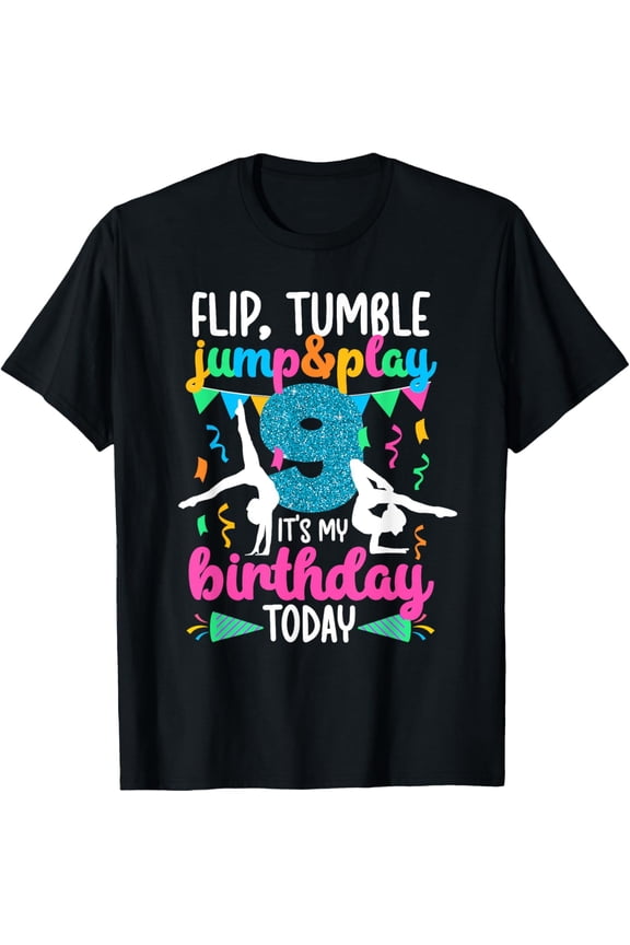 9th Birthday Gymnastics Girl Nine Year Old Gymnast T-Shirt