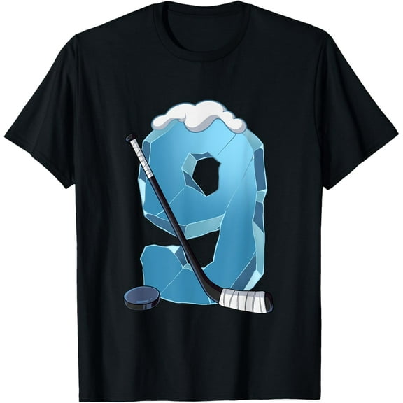 9th Birthday Ice Hockey T-Shirt
