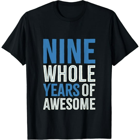 9th Birthday Shirt Gift Boy Age 9 Nine Year Old Boys Son T-Shirt