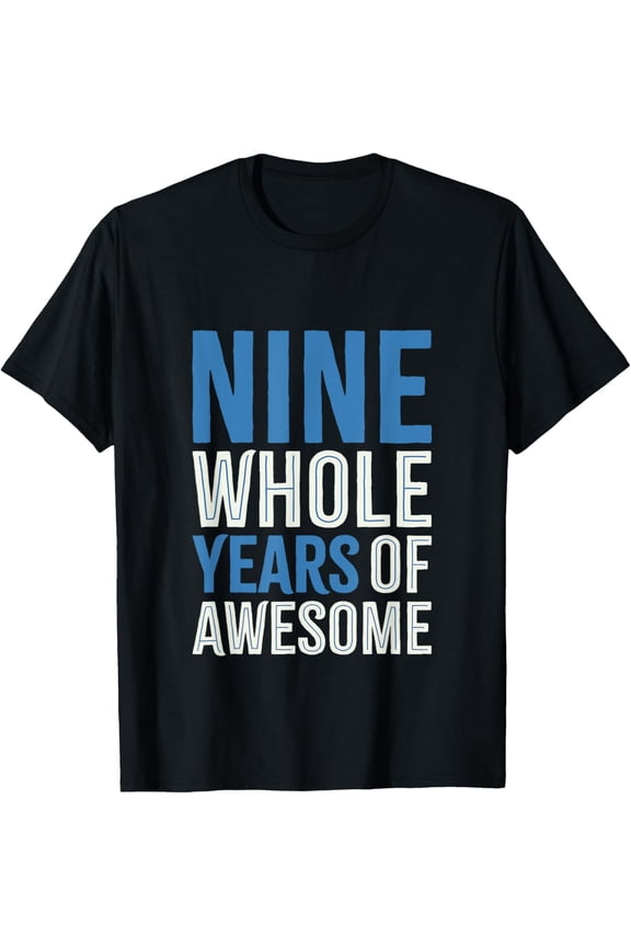 9th Birthday Shirt Gift Boy Age 9 Nine Year Old Boys Son T-Shirt