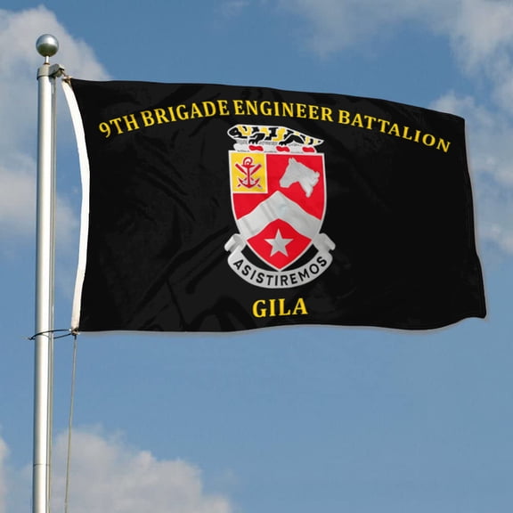 9th Brigade Engineer Battalion Gila 3rd Infantry Division US Army Flag 3x5Feet Outdoor Indoor Decoration Flag with Brass Grommets