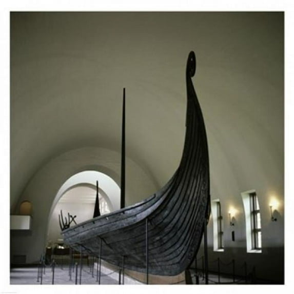9th Century Viking Ships Oslo Norway Poster Print, 18 x 24