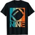 thumbnail image 1 of 9th Football Birthday 9 Year Old 9yr Boys Birthday Football T-Shirt, 1 of 4