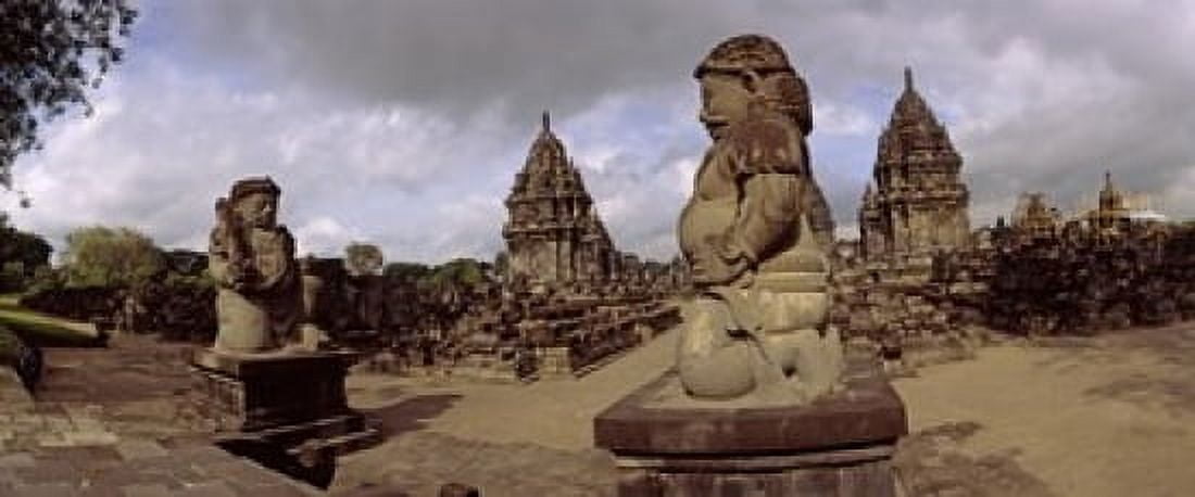 9th century Hindu temple Prambanan on Java Island Indonesia Canvas Art - Panoramic Images (15 x 6)