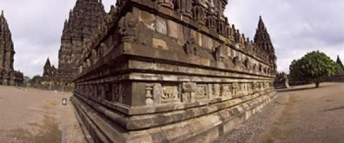 9th century Hindu temple Prambanan on Java Island Indonesia Canvas Art - Panoramic Images (30 x 13)