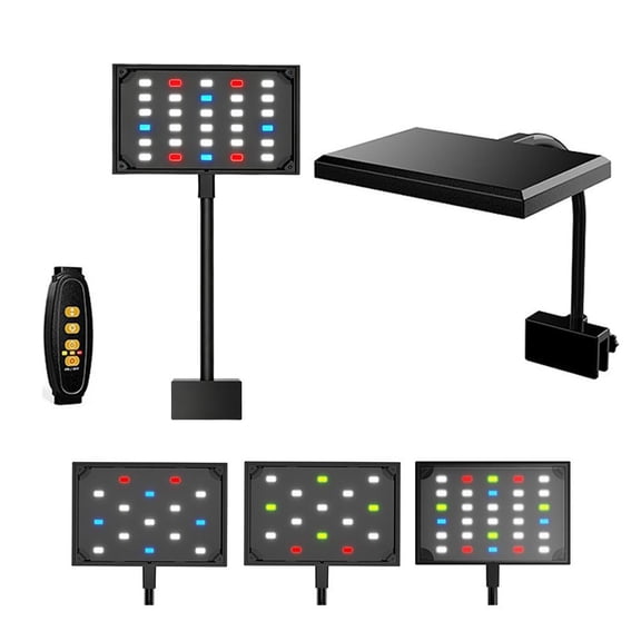 9w Full Spectrum Led Aquarium Light with Adjustable Gooseneck Arm and Three Color Modes for Freshwater Tanks