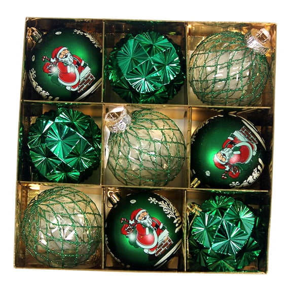 9x Colgantes De Árbol De Navidad Con Lazo Para Colgar Decoración De Navidad Para Ventana De Árbol De Navidad Verde