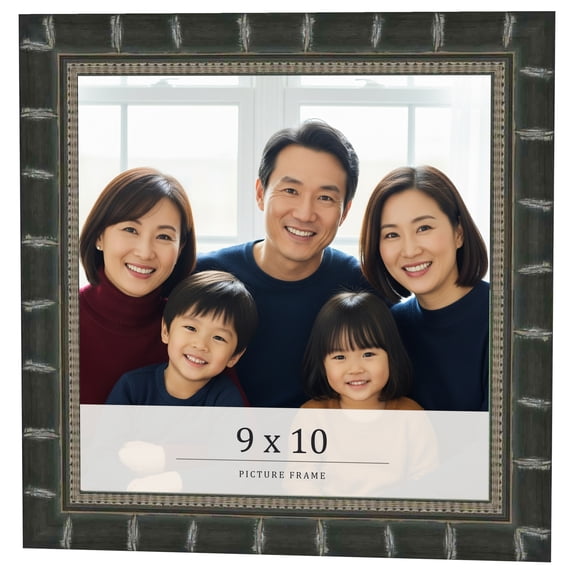 9x10 Frame Black Bamboo Solid Wood Picture Frame Width 1.5 Inches | Interior Frame Depth 0.5 Inches