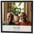thumbnail image 1 of 9x10 Frame Black Charcoal Grey Wood Textured Picture Frame | 0.75 Inch Moulding Width | Gunmetal, 1 of 8