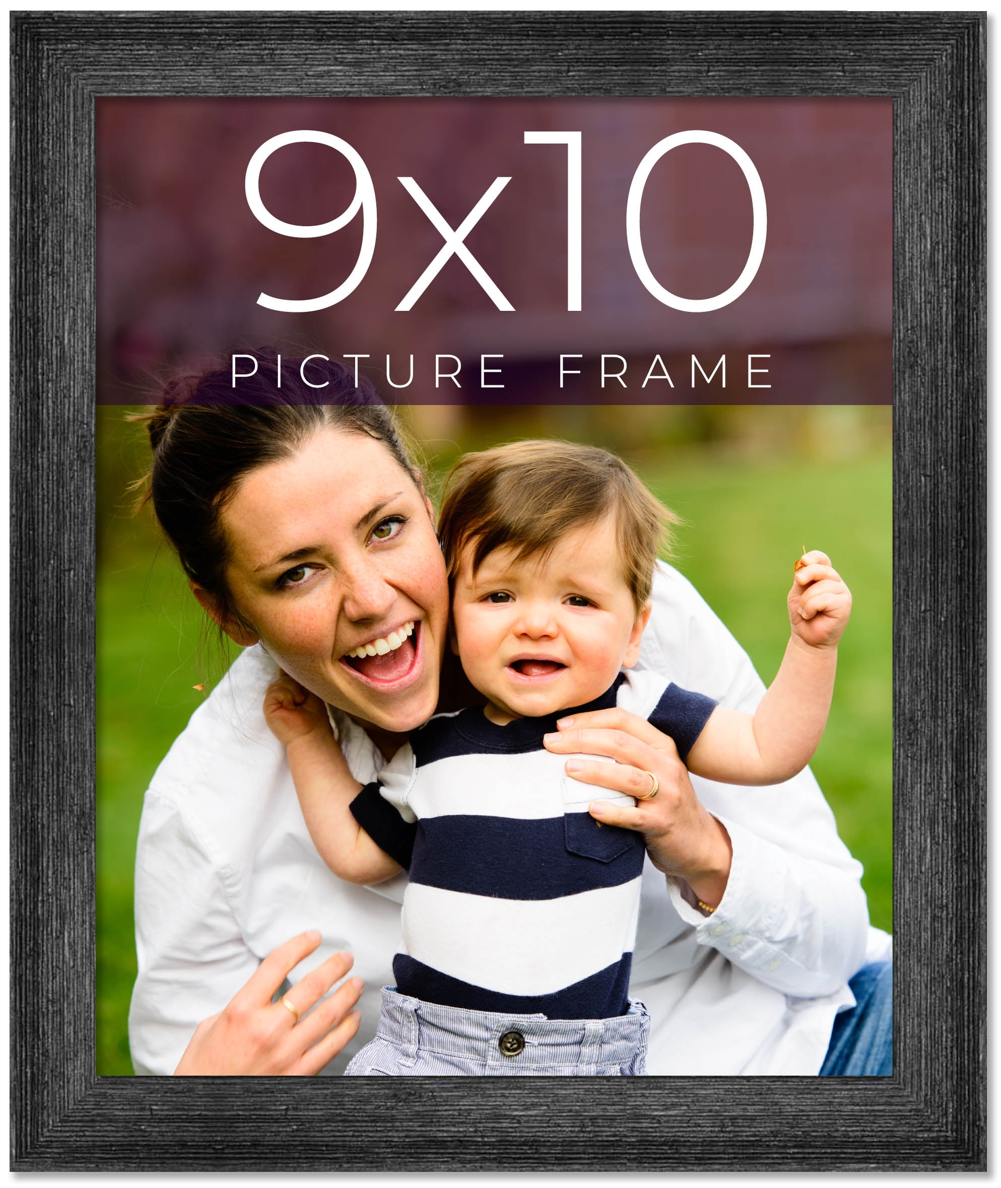 9x10 Frame Black Real Wood Picture Frame Width 1.5 inches | Interior ...