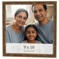 thumbnail image 1 of 9x10 Frame Gold Kingsley Distressed Solid Wood Picture Frame Width 0.75 Inches | Interior Frame, 1 of 8