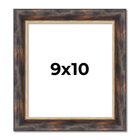 9x10 Frame Gold Real Wood Picture Frame Width 1.5 inches | Interior Frame Depth 0.5 inches |