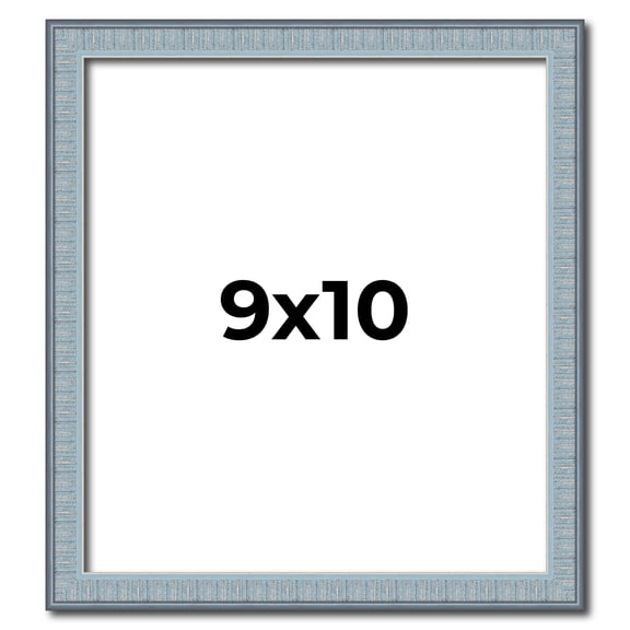 9x10 Frame Rustic Sky Blue Solid Wood Picture Frame | 0.75 Inch Moulding Width |Includes UV Acrylic