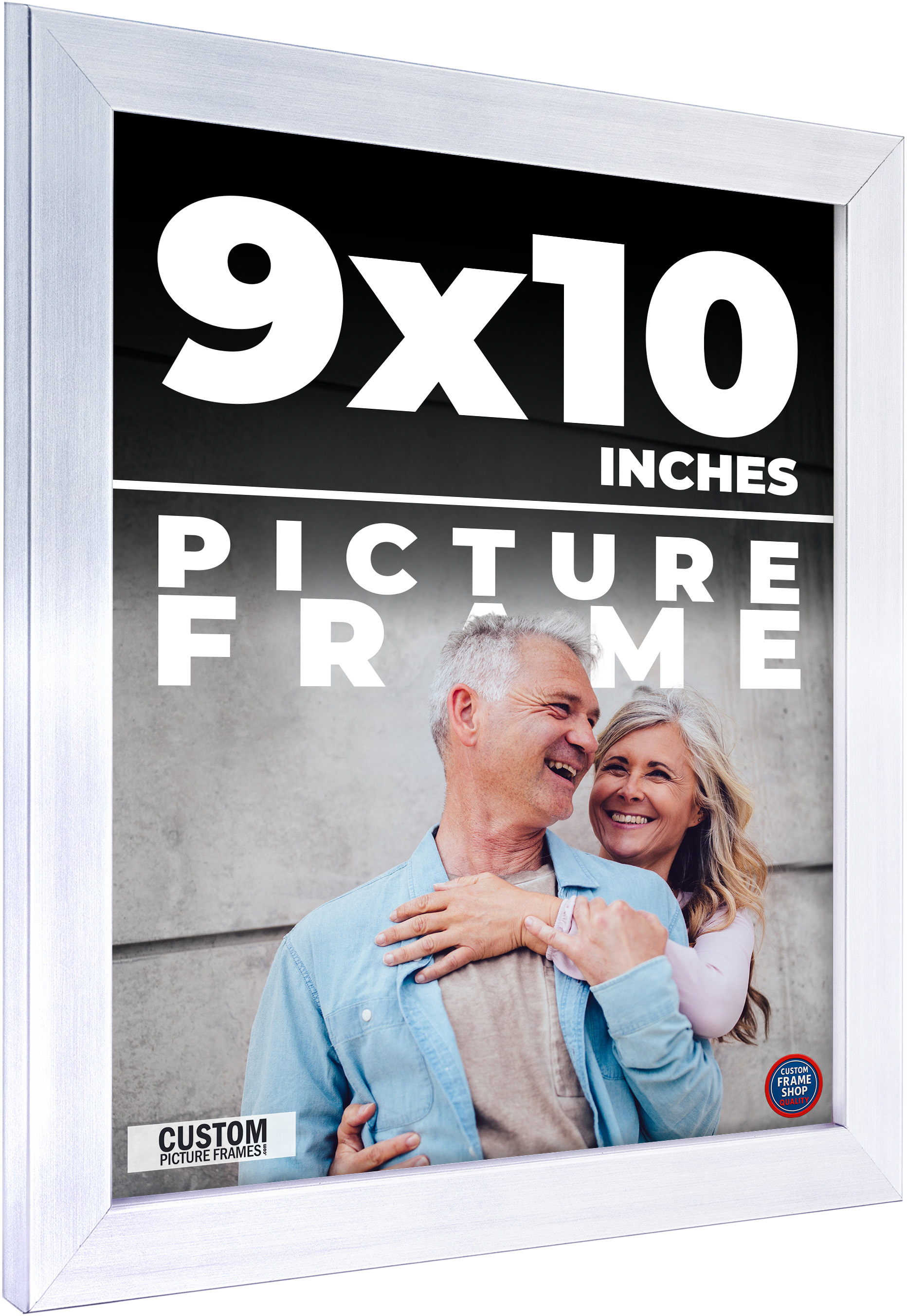 9x10 Frame Silver Real Wood Picture Frame Width 0.75 inches | Interior ...