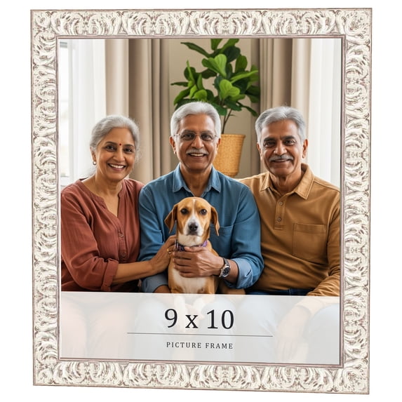 9x10 Frame White Real Wood Picture Frame Width 1.5 inches | Interior Frame Depth 0.5 inches |