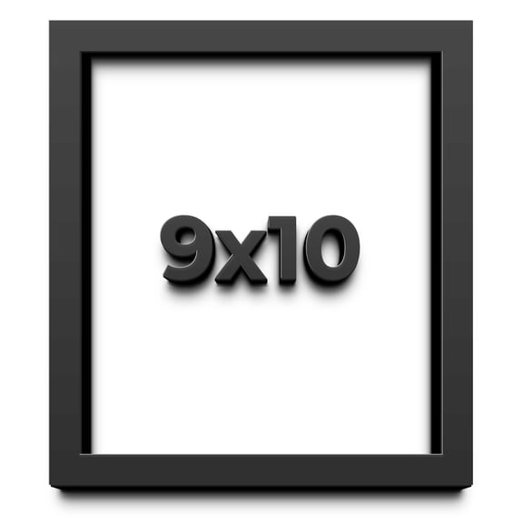 9x10 Shadow Box Frame Black | 1 inches Deep Real Wood Contemporary Shadowbox Display Frame | UV