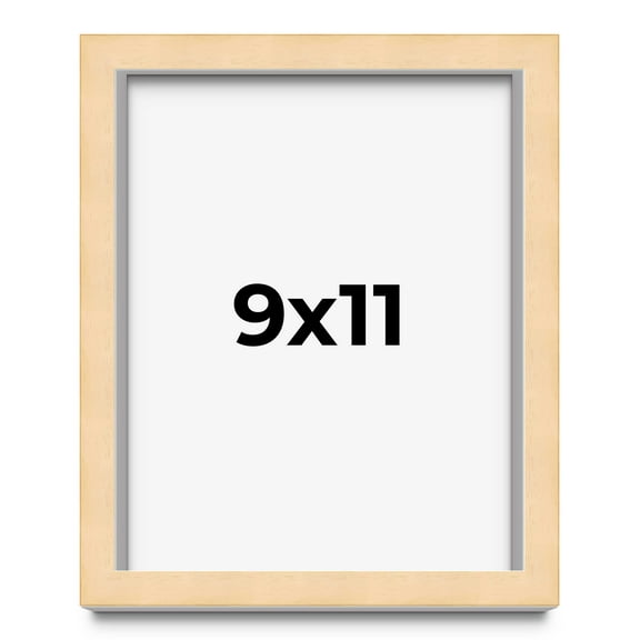 9x11 Frame Beige Real Wood Picture Frame Width 0.75 inches | Interior Frame Depth 0.5 inches |