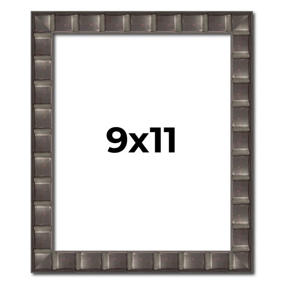 9x11 Frame Black Brown Chestnut Mosaic Solid Wood Picture Frame | 1.125 Inch Moulding Width |