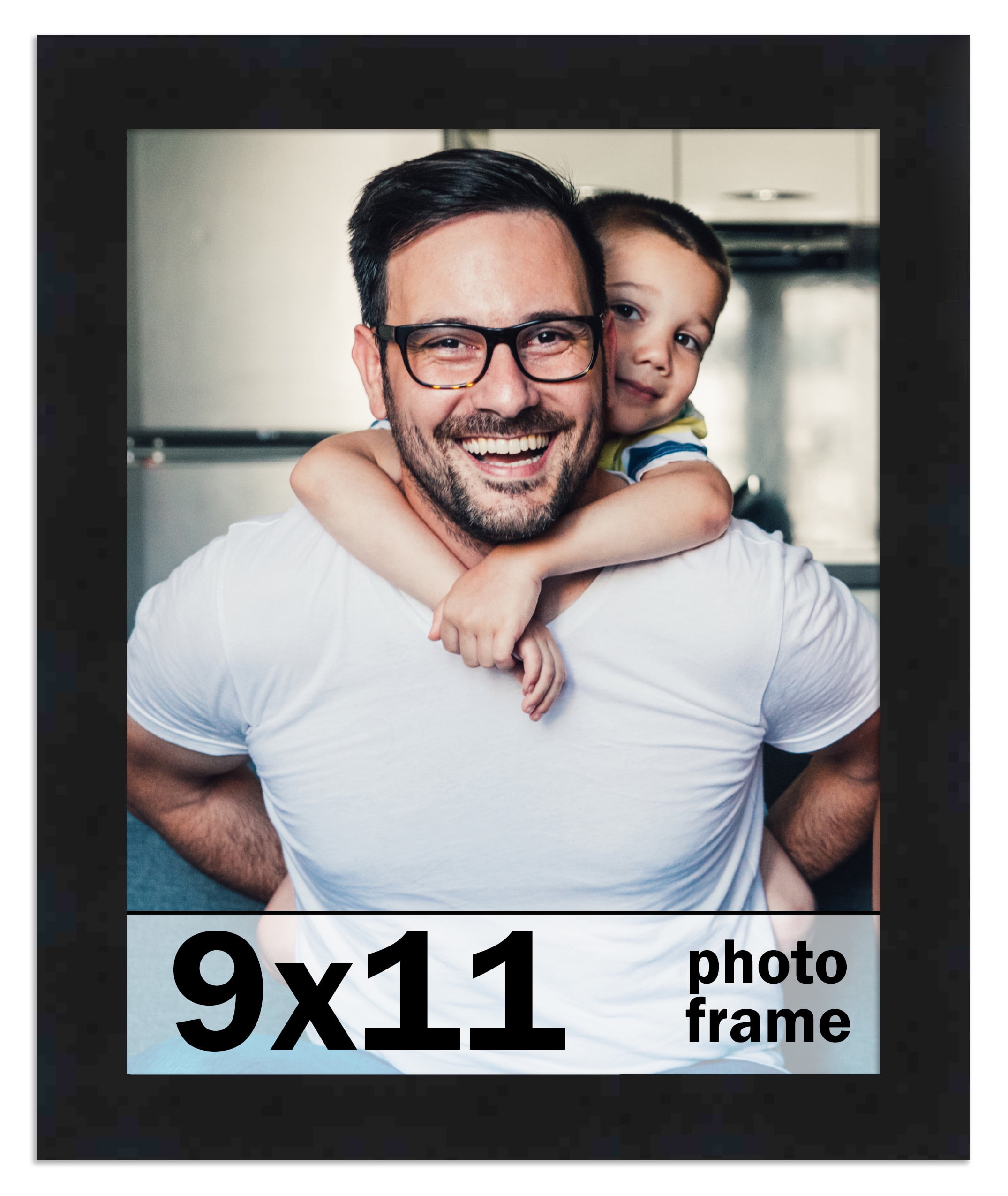 9x11 Frame Black Picture Frame - Complete Modern Photo Frame Includes UV  Acrylic Shatter Guard 
