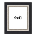 thumbnail image 1 of 9x11 Frame Black Real Wood Picture Frame Width 2.25 Inches | Interior Frame Depth 0.5 Inches |, 1 of 8
